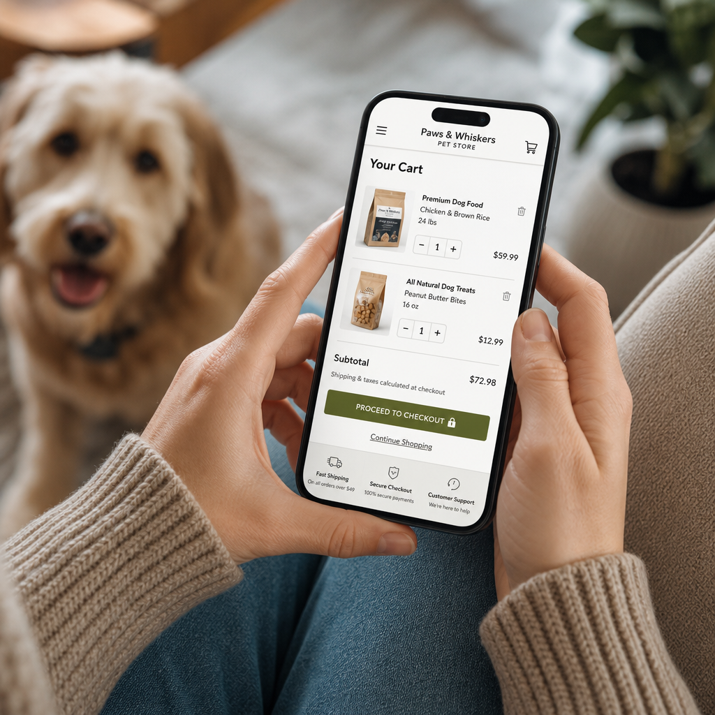 Shopping for pet supplies online